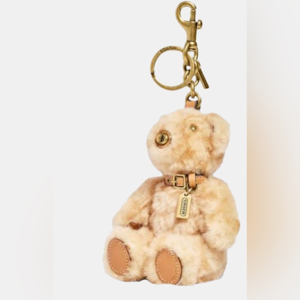 Coach BEAR BAG CHARM IN SIGNATURE SHEARLING